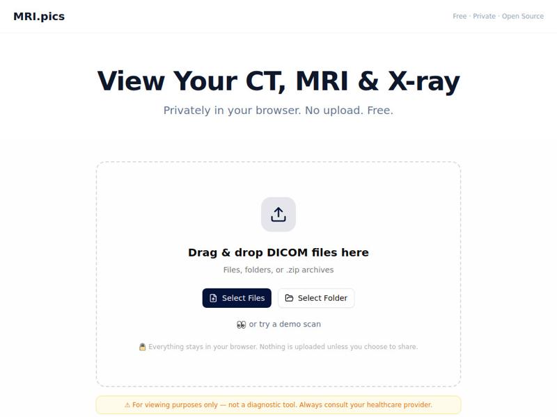 MRI.pics screenshot